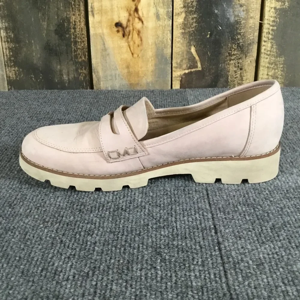 Vionic Cheryl nubuck slip on loafers light pink women’s size 8